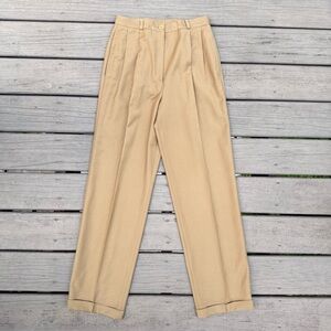 Paul Stuart tan wool and cashmere trousers pats size 6